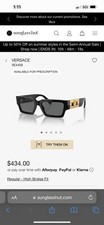 VERSACE VE4459 GB1 87 Black Dark Grey 54 mm Unisex Sunglasses