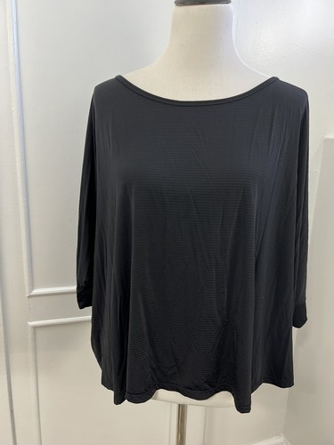 Beyond Yoga Women’s Black Dolman Top Lightweight Size Large Oversized Crop - Picture 5 of 12