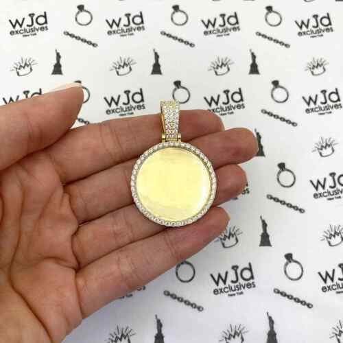 14K Gold über Silber CZ Bild Erinnerung Medaillon Anhänger 1,5"-2,5" - Bild 8 von 37