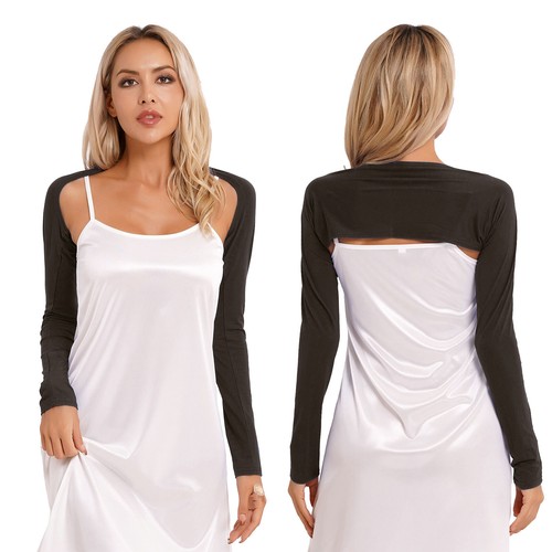 Womens Cardigan Shopping Crop Top Elegant Shirts Long Sleeve Bolero Shrug Tops - Picture 99 of 184