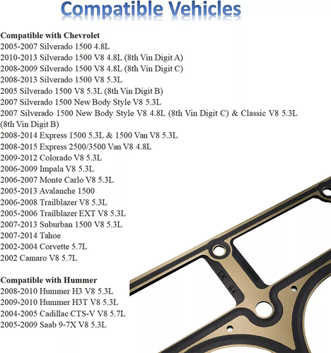 LS9 Cylinder Head Gasket for Chevrolet Corvette Cadillac CTS 6.0 6.2L 12622033 - Picture 5 of 14