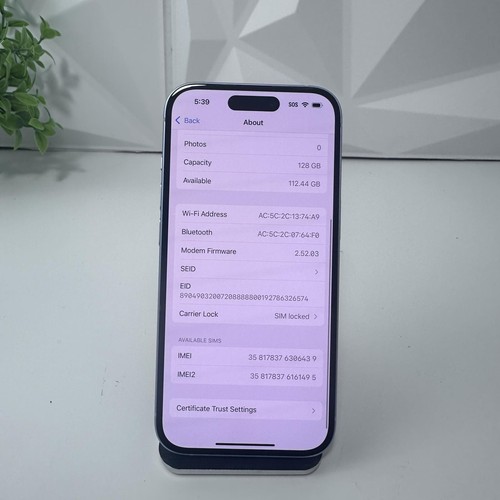 iPhone 15, 128GB, Blue, Boost Mobile Locked - Afbeelding 4 van 6