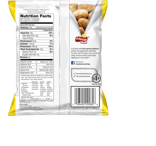 Lay's Classic Potato Chips (1 oz. bags, 50 ct.) (pack of 2) - Picture 3 of 3