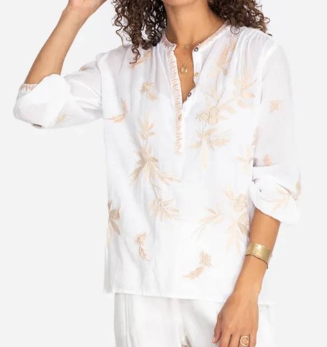 Johnny Was JOELLE COLLARED PRAIRE BLUSE Gr. Large