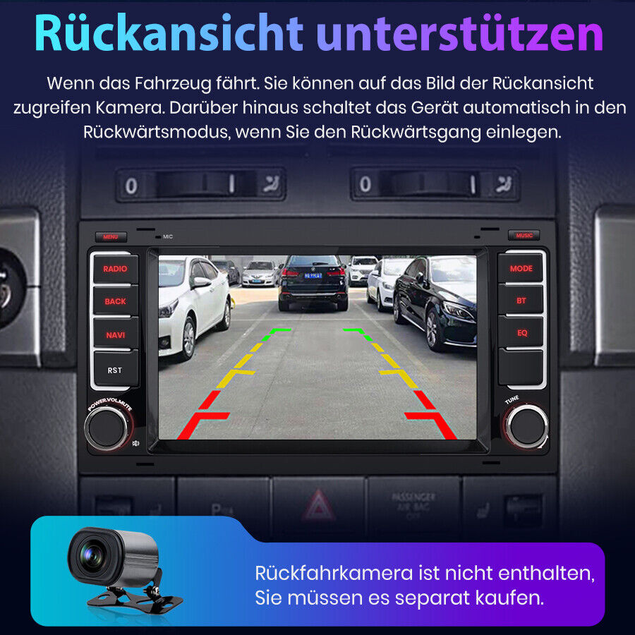 Für VW T5 Multivan Touareg Transporter Android 12 DAB Autoradio GPS BT SWC Navi