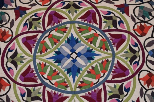 Handmade quilt-patchwork quilt-wall hanging tapestry-Egyptian tapestry-wall art - Picture 3 of 7