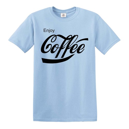 Enjoy Coffee T Shirt Mens Funny Coffee Lover Cute Design Gift Present Tee - Picture 10 of 14