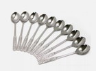 Korean Stainless Steel Spoon 10Pcs Ginseng Patten Korean CookWare TableWare