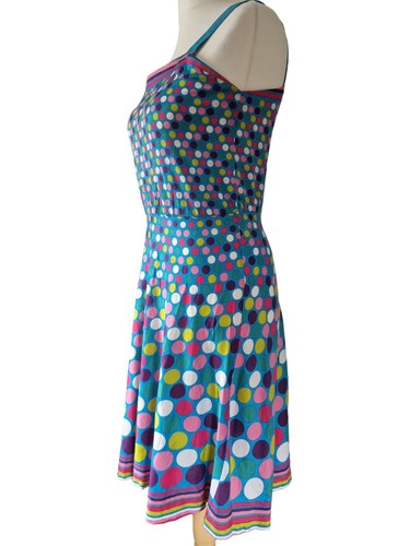 Vintage Liola Modele Depose hell getupftes Sommerkleid Größe 10 - Bild 3 von 10