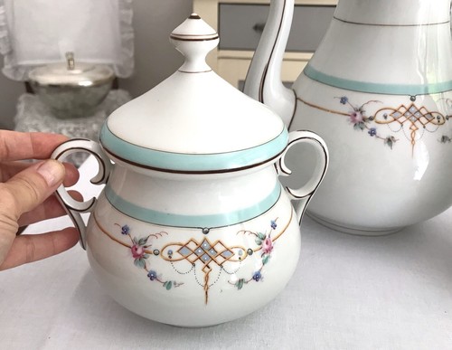 Rar Antik Biedermeier Porzellan Kaffeeservice Teeservice 6 Personen So schön! - Bild 5 von 12