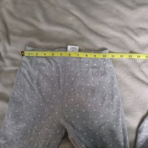 Epic Threads Elastic Waist Pull On Leggings Gray White Polkadots Girls Size M - Picture 12 of 14