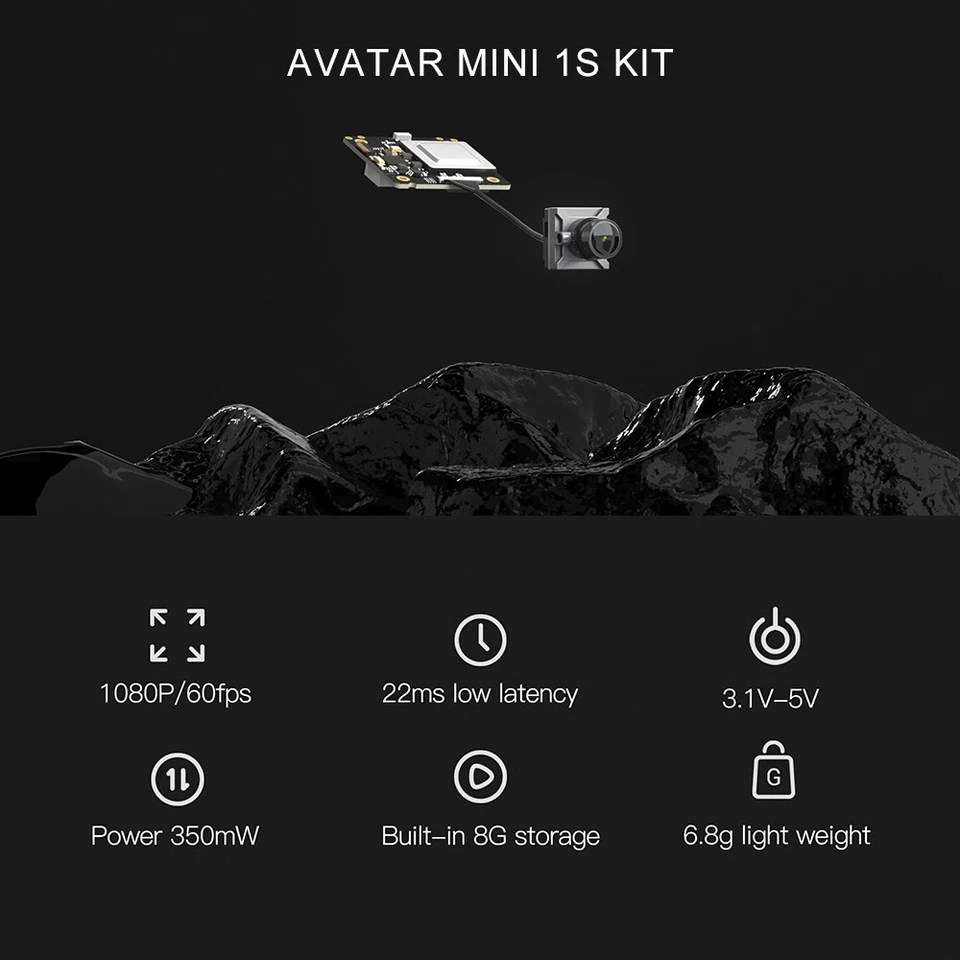 RC FPV Camera CADDX Walksnail Avatar HD Mini 1s Kit Camera VTX 1080P 60fps 22ms - Photo 4/4