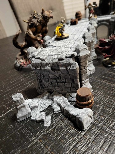 Raised Road Set FULLY PAINTED Dungeons & Dragons/Pathfinder Fantasy Scenery 28mm - Picture 12 of 15