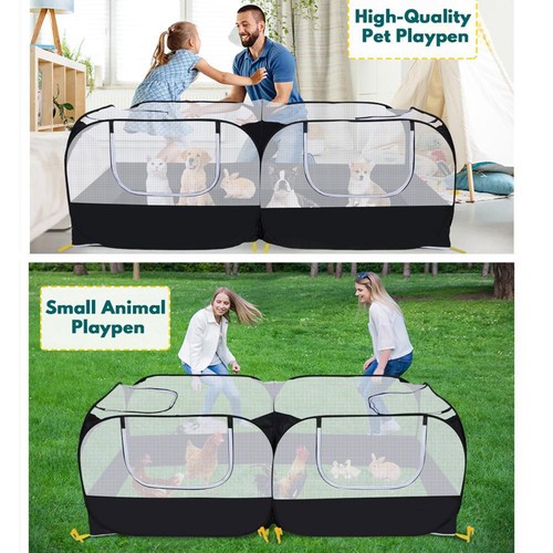 Rectangular Pet Tent Foldable Portable Fabric Multicolor Medium Modern Cat - Picture 6 of 26