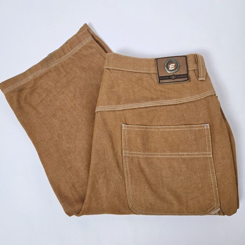 Vintage 00s Y2K Enyce Denim Baggy Jeans Orange Hiphop Rap Urbanwear 38 - Bild 6 von 15