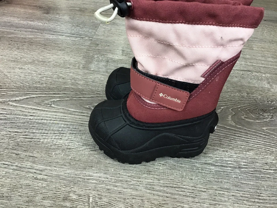 Columbia Powderbug Plus Invierno Botas de Nieve Niñas Talla 6 Rojo Impermeable BV1326-626 Foto 4 de 4