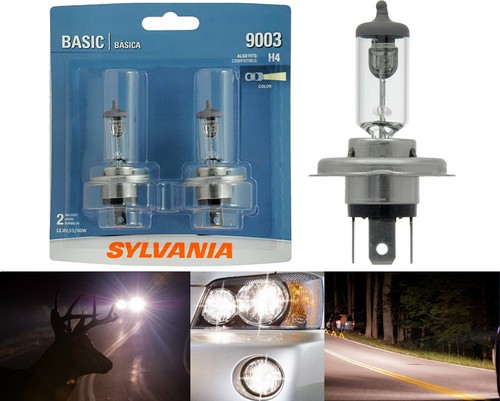 Sylvania Basic 9003 HB2 H4 60/55W Zwei Glühbirnen Kopf Licht Hoch Niedrig Beam - Bild 1 von 12