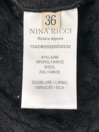 Nina Ricci Women's 61% Wool Midi Dress Size 36 - S - Picture 4 of 8