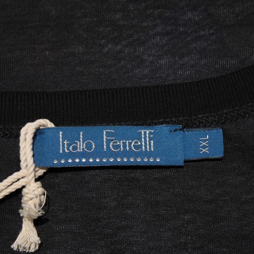 Italo Ferretti NWT Short Sleeve Crew Neck T-Shirt Size 2XL in Black 100% Cotton - Picture 3 of 8