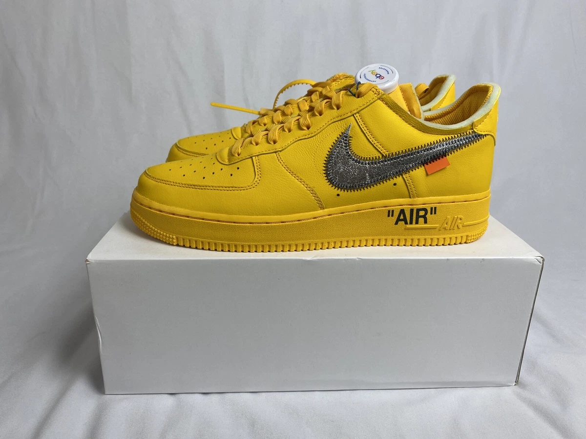 Nike Air Force 1 Low Off-White ICA University Gold Size 10 for