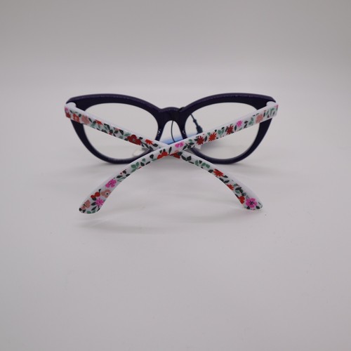 Eyesential youth blue light glasses cat eye purple floral frame by Foster Grant - Picture 5 of 9