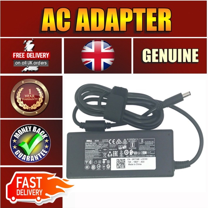 Original Dell XPS 13 (9333) Laptop Adapter 90W AC Charger Power Supply