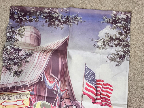 Willabee & Ward Memorial Day Barn Country Tractor Garden Flag 27" x39" Patriotic - Picture 2 of 4