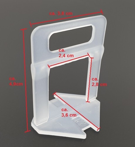 Fliesen Nivelliersystem 1; 1,5; 2; 3 mm für Fliesenstärken von 12-21 mm Laschen - Picture 15 of 109