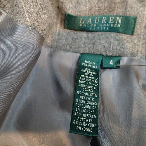 Ralph Lauren Lambswool Gray Pinstripes Stylish Jacket Blazer 4p jacket career - Picture 9 of 12