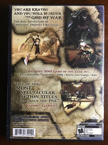 God of War Game Sony PlayStation 2 Disk And Case No Manual Good Condition Used - Picture 2 of 4