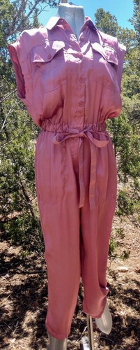 Neu mit Etikett MSSP Overall geknöpft zum Binden Kragen Taschen mauve normal Medium ärmellos - Bild 9 von 9