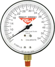 Right Weigh REPLACEMENT GAUGE 310-54-GO TANDEM Axle Onboard Load Scale