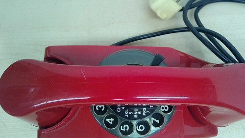 Raro teléfono de marcación giratoria Safnat Milano rojo de colección de los años 70 Italia - sin probar - Imagen 7 de 24