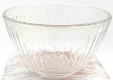 Pyrex 3 Cup Clear Glass Mixing Bowl 7401-S Ribbed 5.5"x3.5" Vintage MCM USA