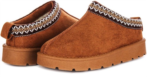 Unbranded Braided Collar Detail Wool Womens Slipper Chestnut US 5 - 10 - Picture 2 of 4