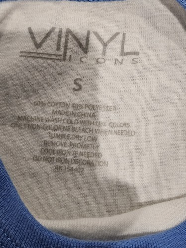 Vinyl Icons Mädchen Retro Palm Springs T-Shirt Größe Small kobaltblau/weiß - passt 8-10 - Bild 3 von 4