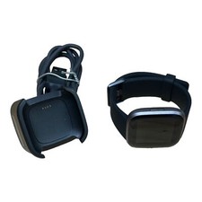 Fitbit Versa 2 Wristband Activity Tracker Black Band (Mist Gray) - Very Good