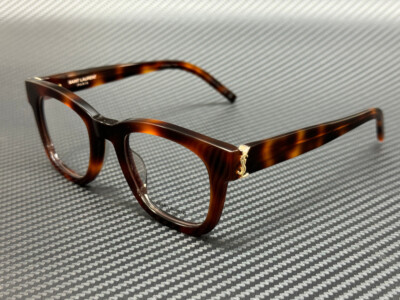 SAINT LAURENT スクエアフレムメカネ SLM124OPT 002 SAINT LAURENT SL M124 OPT 002 Brown Havana Women's 49 mm