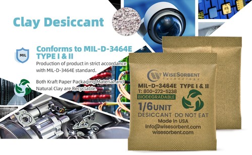 Paquetes de 60 desecantes de arcilla Kraft de 5 gramos para deshumidificador seguro para pistola segura - Imagen 5 de 8