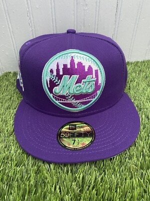 帽子 MASU M.S. CREST CAP(PURPLE) New Era New York Mets 59Fifty Fitted Hat, 7 1/2, Mets Purple