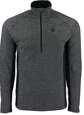 Spyder Men's Outbound Half-Zip Stryke Sweater Grey/Black, Small New With tags