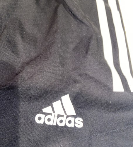 ADIDAS Boy's 'AEROREADY' Black White Stripe Soccer SHORTS Youth Large 13/14 - Picture 4 of 8