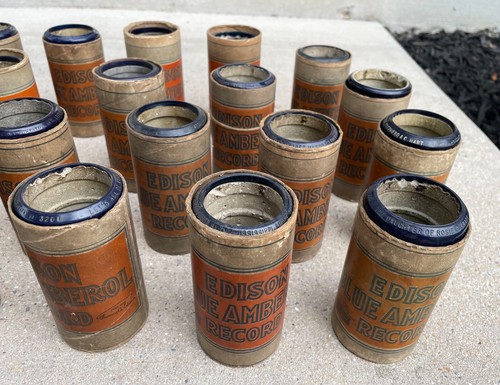 Lot 2 - Antique Vintage 25 Edison Cylinder rolls player records - Picture 2 of 24