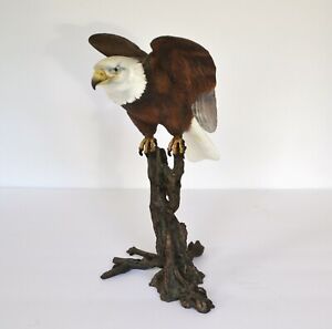 Gold amp; Silver Plated American Bald Eagle Bronze Figurine 6/" x 8/"