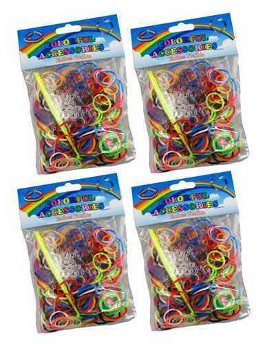Bandas de goma de telar multicolor divertido para niños actividad 300 piezas, ganchos en S y telar elige - Imagen 1 de 1