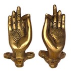 Hand Shape Vintage Repro Brass Cabinet Drawer Wardrobe Door Pull Knob Handle