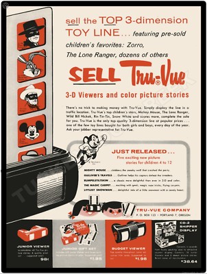 Tru View 3D Viewers 9'' x 12'' Metal Sign