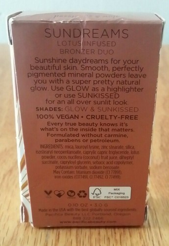 Pacifica SUNDREAMS Lotus Infused Bronzer Duo Sunkissed Glow Vegan Bronzer .10oz. - Bild 2 von 5