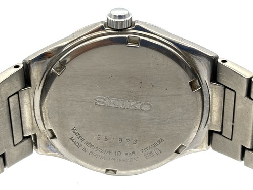 SEIKO Solar Titanium Men's Watch Beautiful MOP Dial 100mW/R V145-0BA0 from JAPAN - Picture 16 of 19