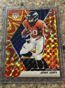 Jerry Jeudy 2020 Mosaic #206 Reactive Gold Prizm RC-Denver Broncos/Browns-NFL